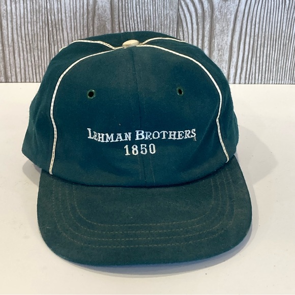 Vintage 90s Lehman Brothers 1850 The Tradition Continues Baseball Cap Green